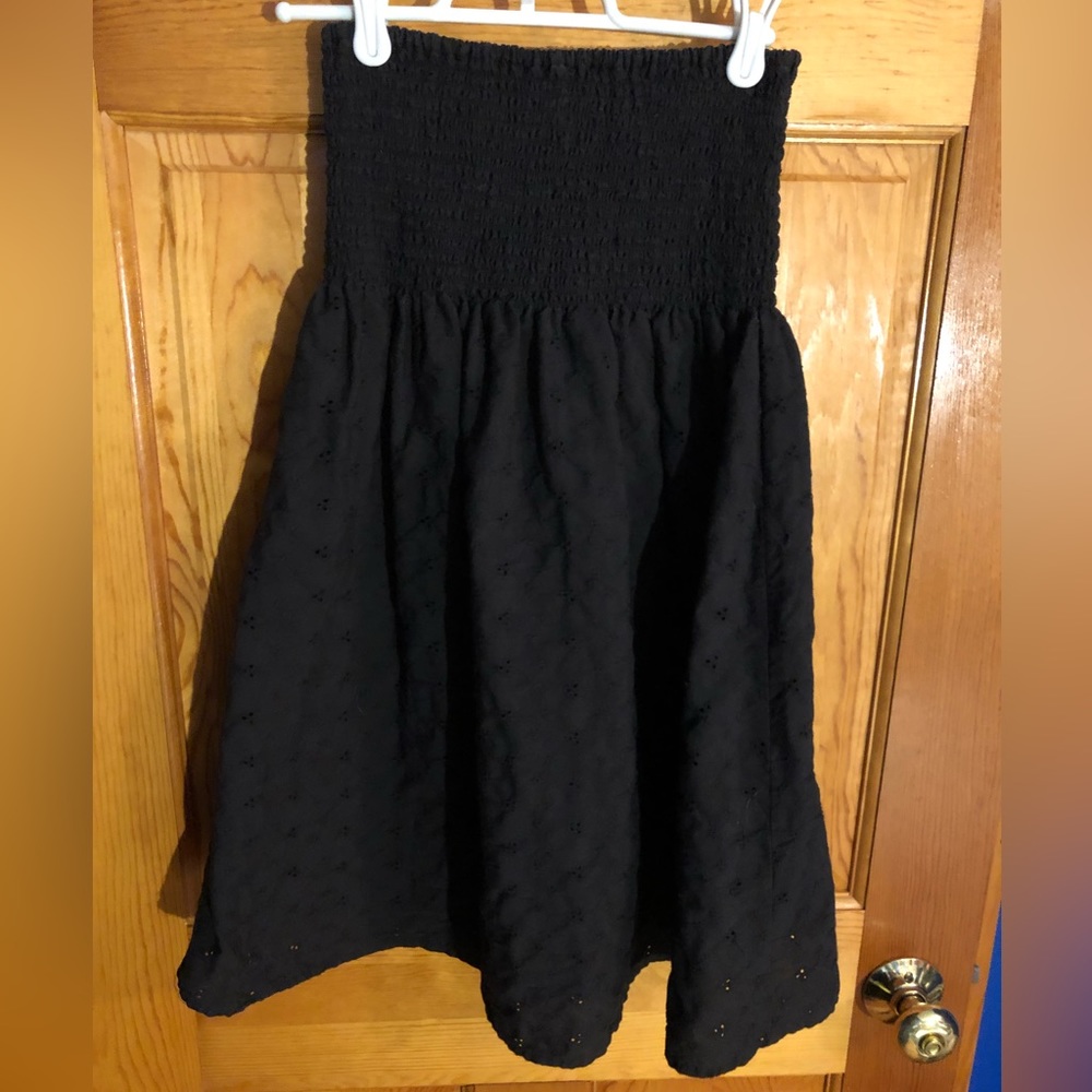 Juniors tube top black dress, size small